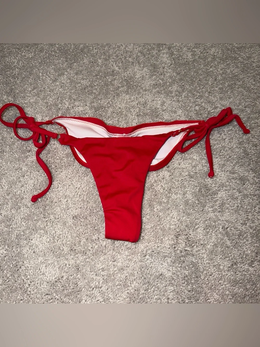 VENUS Red Tie-Side Bikini Bottom